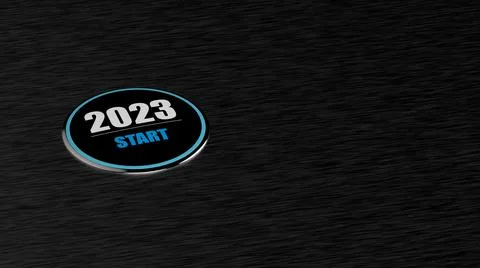 The 3d rendering of 2023 year start BTN Illustrazione stock