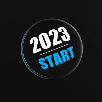 The 3d rendering of 2023 year start BTN Illustrazione stock