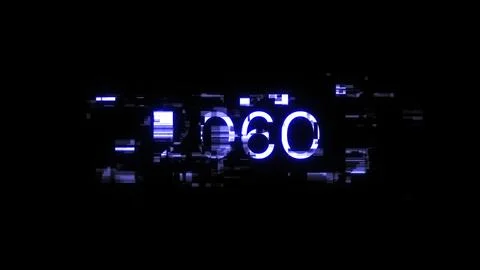 3D rendering 2060 text with screen effects of technological glitches 库存插图