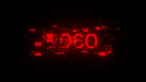 3D rendering 2060 text with screen effects of technological glitches イラスト素材