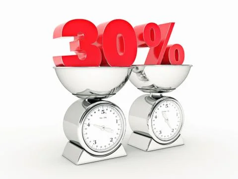 3D rendering of a 30 percent discount Stock Illustration