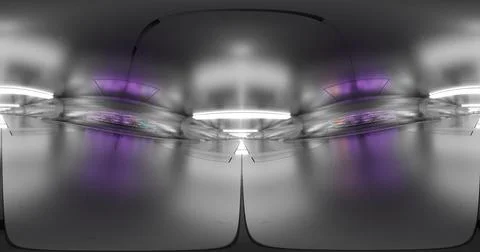 3d rendering. 360 degree spherical seamless vr panorama. Abstract empty dark Stock Illustration