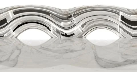 3d rendering. 360 degree spherical seamless vr panorama. Abstract empty dark Illustrazione stock