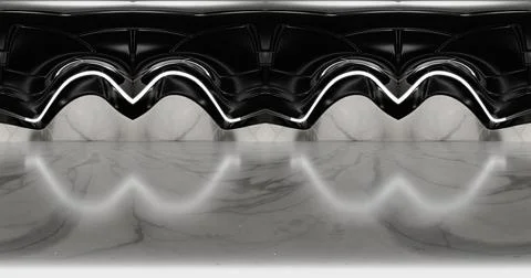 3d rendering. 360 degree spherical seamless vr panorama. Abstract empty dark Stock Illustration