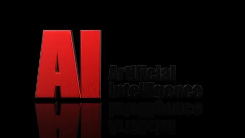 3d rendering of 3D AI Wording with white background イラスト素材