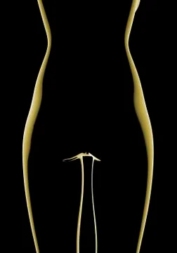 3d rendering. 3d illustration . Human parts with black background Stock Illustration
