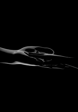 3d rendering. 3d illustration . Human parts with black background . Hand Stock Illustration