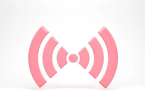 3d rendering, 3d illustration. Icon Wi-Fi, wireless internet network symbol.. 스톡 일러스트