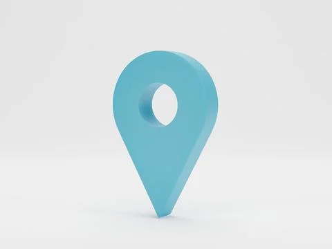 3d rendering, 3d illustration. Location map pin gps pointer markers. Map po.. Stockillustratie