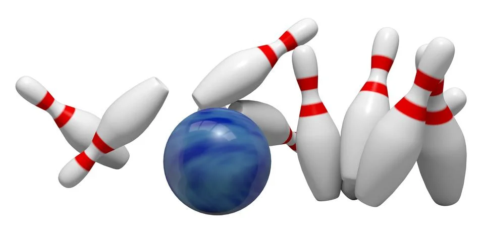 3d rendering, 3d illustrations. Bowling Stock Illustration