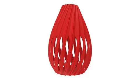3D rendering of a 3d printed vase complex shaped and colored isoalted on white Stock Illustration