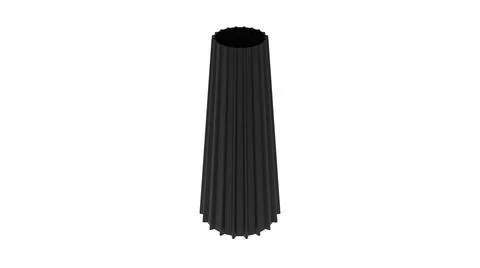 3D rendering of a 3d printed vase complex shaped and colored isoalted on white Stock Illustration