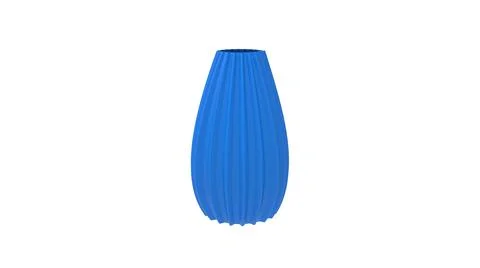 3D rendering of a 3d printed vase complex shaped and colored isoalted on white Stock Illustration