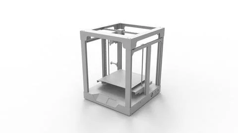 3D rendering of a 3d printer desktop manufacturing machine used for prototyping Stock Illustration