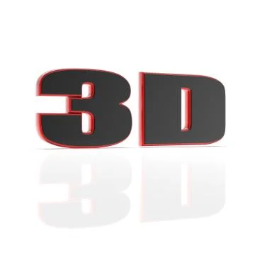 3d rendering of 3D text Entertainment cinema, Isolated Stock Illustration