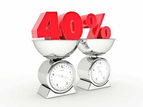 3D rendering of a 40 percent discount Stock Illustration