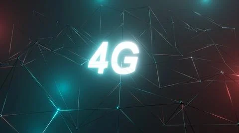 3d Rendering 4g High Speed Connection of Internet Background. Futuristic Glob Stock Illustration