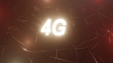 3d Rendering 4g High Speed Connection of Internet Background. Futuristic Glob Stock Illustration
