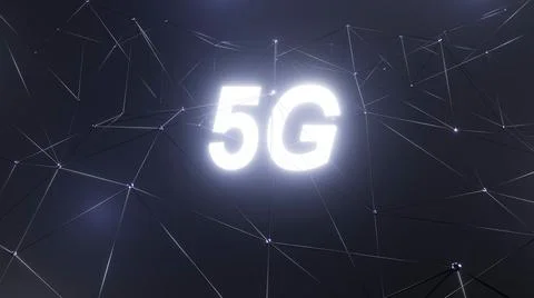 3d Rendering 5g High Speed Connection of Internet Background. Futuristic Glob Stock Illustration