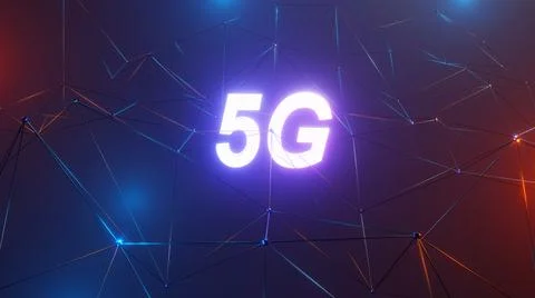 3d Rendering 5g High Speed Connection of Internet Background. Futuristic Glob Stock Illustration