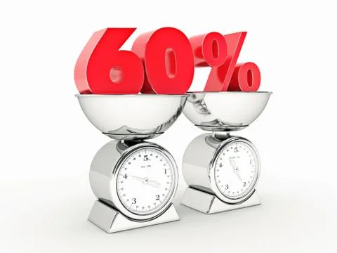 3D rendering of a 60 percent discount Stock Illustration