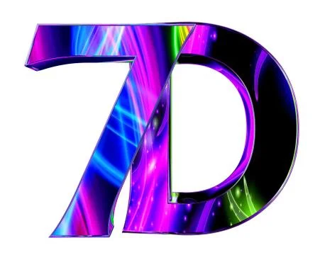 3d rendering. 7d text on white background Stock Photos