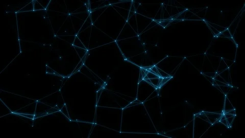 3D Rendering of abstract 4K network connection with connected dots and lines. Stock Footage 107870633