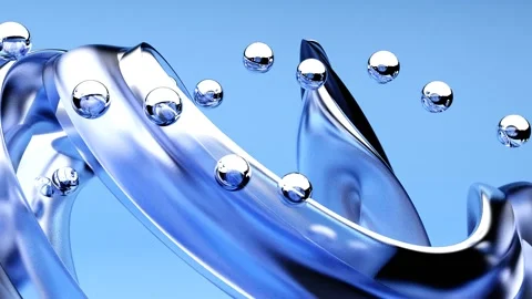 3d rendering of abstract art is a part of surreal 3d mirror, metal balls or sphe Stock Footage 200892509