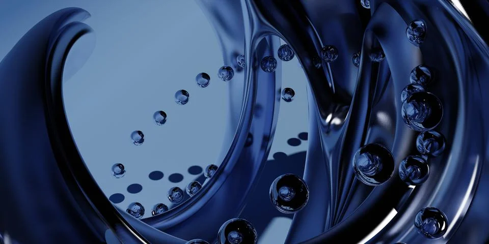3d rendering of abstract art is a part of surreal 3d mirror Stock Illustration