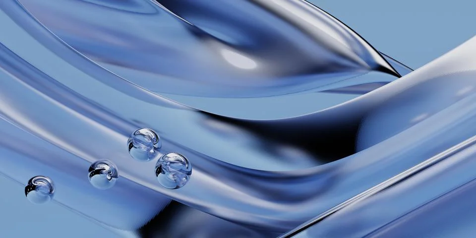 3d rendering of abstract art is a part of surreal 3d mirror, metal balls or sphe イラスト素材