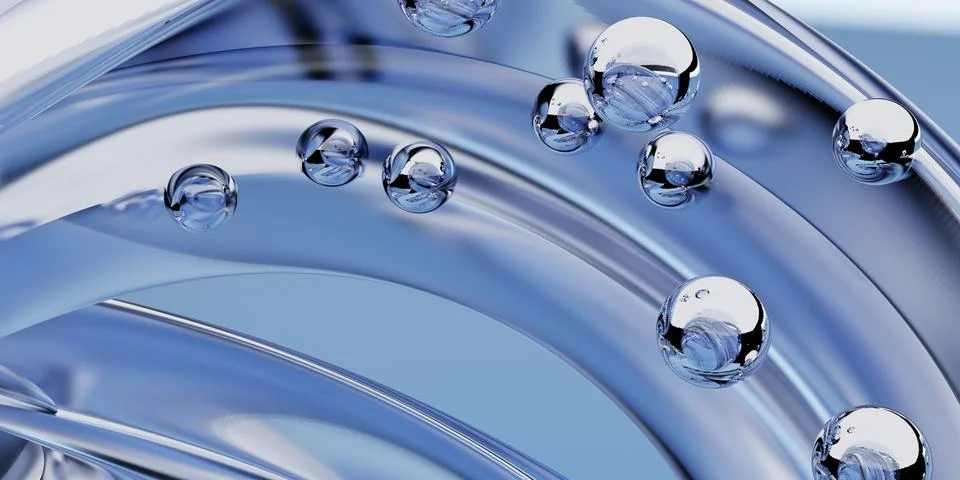 3d rendering of abstract art is a part of surreal 3d mirror, metal balls or sphe Stock Illustration