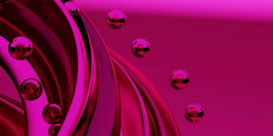 3d rendering of abstract art is a part of surreal 3d mirror, metal balls 스톡 일러스트