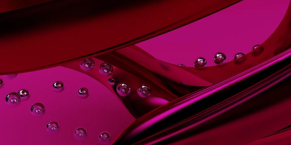 3d rendering of abstract art is a part of surreal 3d mirror, metal balls Illustrazione stock