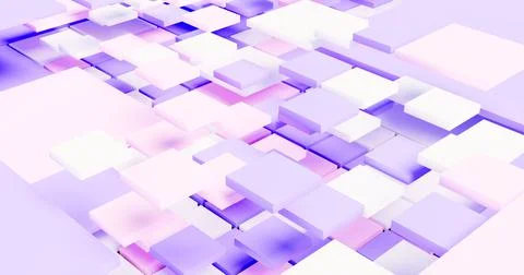3d rendering. Abstract background of array of rectangular shapes in pink and Stockillustratie