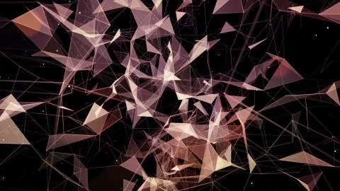 3D rendering abstract background on the basis of Plexus. Technological surfaces  Foto stock
