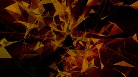 3D rendering abstract background on the basis of Plexus. Technological surfaces  Stock Photos