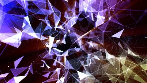 3D rendering abstract background on the basis of Plexus. Technological surfaces  Foto stock