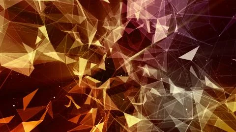 3D rendering abstract background on the basis of Plexus. Technological surfaces  Foto stock