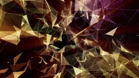 3D rendering abstract background on the basis of Plexus. Technological surfaces  Foto stock