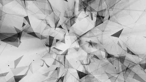 3D rendering abstract background on the basis of Plexus. Technological surfaces  Foto stock