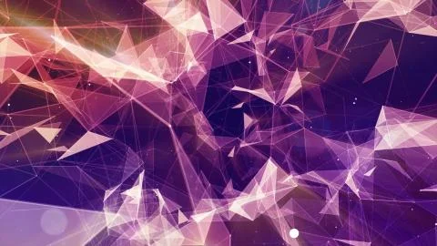 3D rendering abstract background on the basis of Plexus. Technological surfaces  Stock Photos