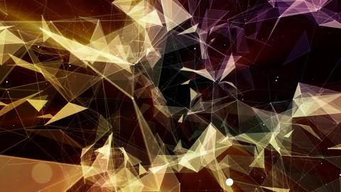 3D rendering abstract background on the basis of Plexus. Technological surfaces  Foto stock