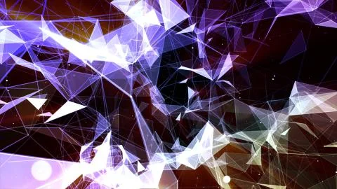 3D rendering abstract background on the basis of Plexus. Technological surfaces  Foto stock