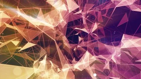 3D rendering abstract background on the basis of Plexus. Technological surfaces  Foto stock