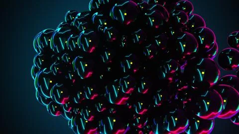 3D rendering of abstract background. Computer generated the emergence of many Stock Illustration