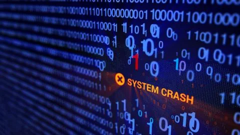 3D rendering. Abstract background concept of cyber security and attack, system Stock Illustration