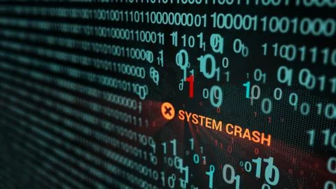 3D rendering. Abstract background concept of cyber security and attack, system Stock Illustration