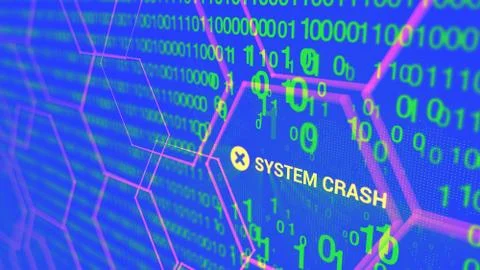 3D rendering. Abstract background concept of cyber security and attack, system Stock Illustration