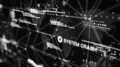 3D rendering. Abstract background concept of cyber security and attack, system Stock Illustration