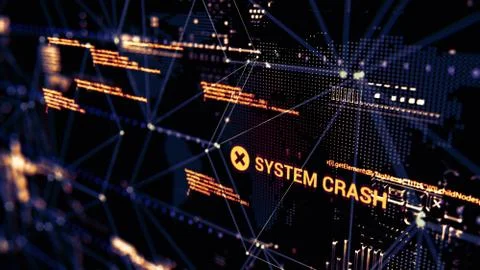 3D rendering. Abstract background concept of cyber security and attack, system Illustrazione stock